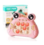 Pop It Game Light Up Fidget Toy Frog pink