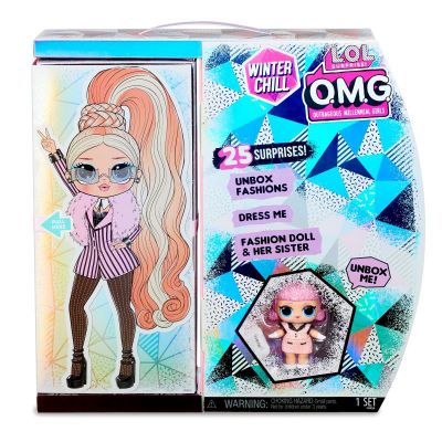 L.O.L. Surprise! O.M.G. Winter Chill Big Wig Fashion Doll & Madame Queen Doll with 25 Surprises